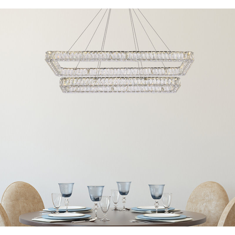 Maart - Light Pendant, 80" H x 50" W x 19" D, Chrome