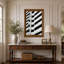 Galerie de garage en béton avec balcons incurvés - Tableau sur toile noir et blanc-361305756