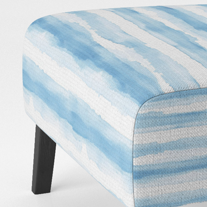 Fauteuil de chambre rayé bleu et blanc, Pantoufle sans accoudoirs
