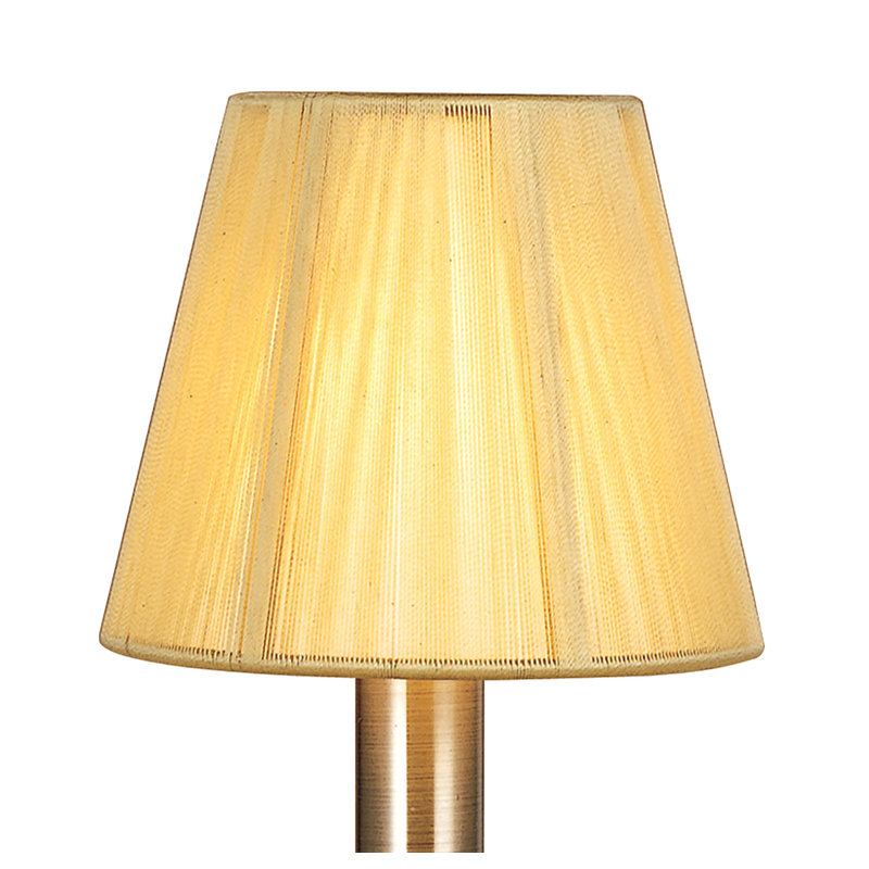 Piland Metal Table Lamp, Antique Brass Base/Yellow Shade