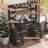Vanity Table With Mirror And Lights, Vanity Desk With 6 Shelves, 7 Drawers With Golden Handle, Makeup Vanity For Bedroom-758289188
