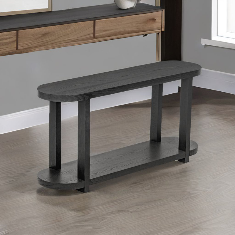 Ash Veneer Entryway Table, Black