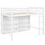 Lit mezzanine avec 8 tablettes et blanc - Organisez votre chambre à coucher facilement-1053560646