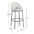 Urbina Modern Glam Forged Iron Bar Stool with Hammered Metal Legs-124279732
