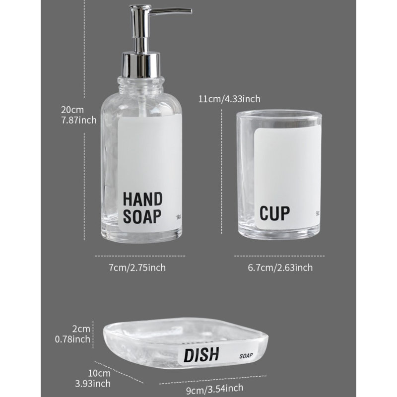 Ensemble d'accessoires de salle de bain