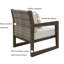 Chaise longue d'extérieur en bois massif d'acacia Noemie Norrell avec coussins et coussin Sunbrella-829324722