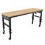 Établi réglable 72 po x 24 po, table de travail robuste roulante avec prise de courant et roulettes, établi en bois d'hévéa à grande capacité de charge pour garage, bureau, atelier, maison, assemblage facile-123795688