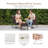 3 Piece Outdoor Wicker Conversation Set, 3 Piece Rattan Patio Bistro Set with Cushions & Glass Table-1477574576