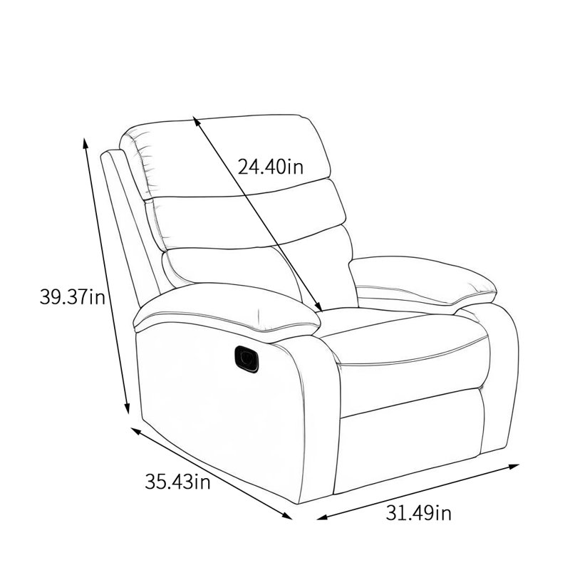 Fauteuil inclinable et pivotant en similicuir Sylvian, Kaki