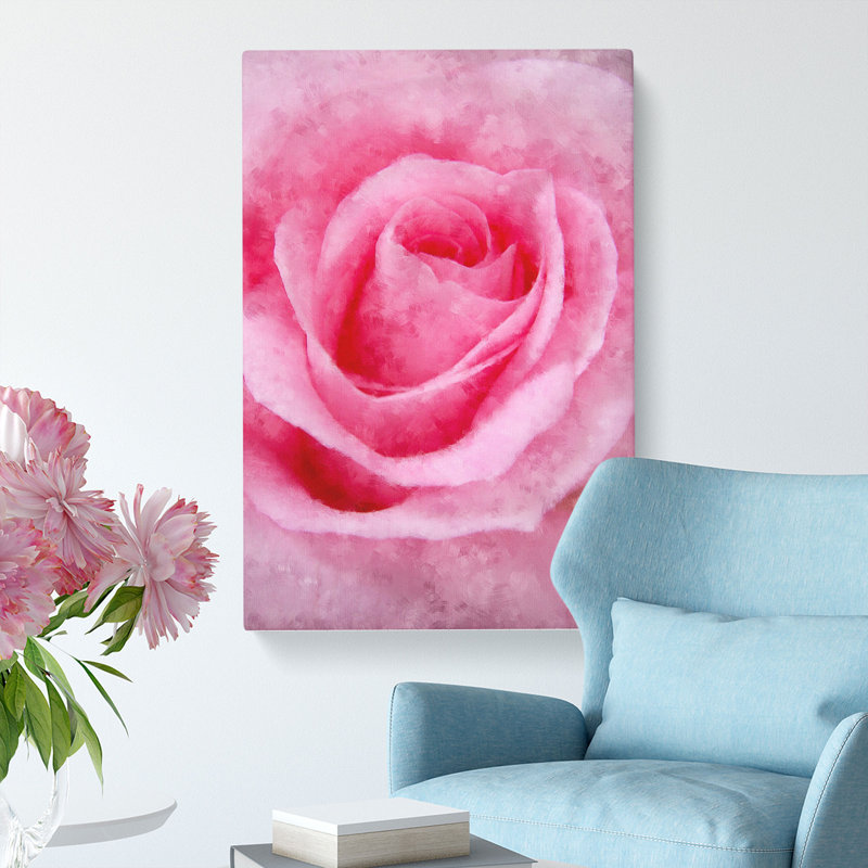 Pink Rose Petals - Wrapped Canvas, 91cm H x 60cm W x 3cm D