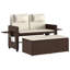 Banc de patio inclinable avec coussins Vidaxl-99049284