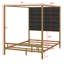 Lit à baldaquin raffiné pour chambre à coucher de style moderne avec tête de lit haute tapissier-506280254-506280252
