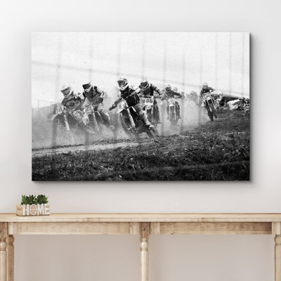 Noir et blanc, motocyclistes et sportifs