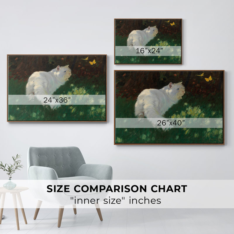 "Vintage Animal - XXXVIII" sur toile, H 25 po x l 37 po x P 2 po, Toile encadrée noyer flottant