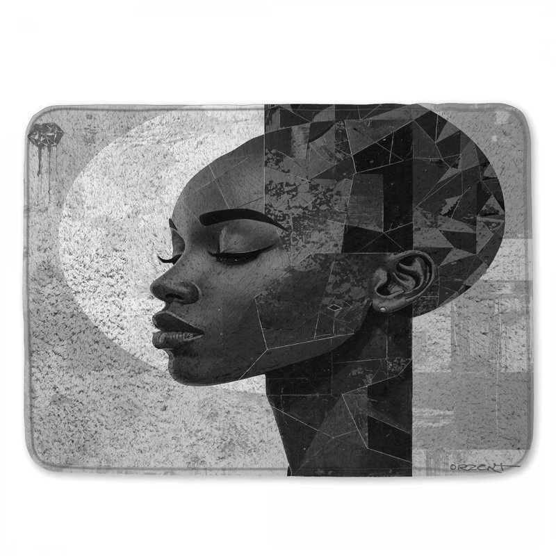 Tapis de bain abstrait, L 24 po x L 17 po