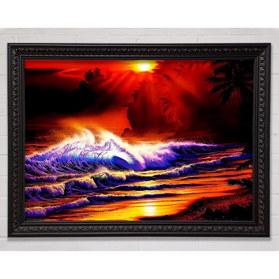 Gerahmtes Leinwandbild Red Paradise Surf