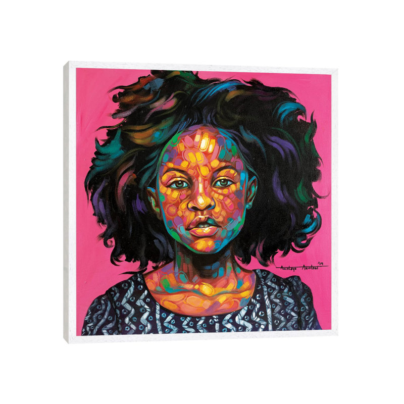 Omotoke by Akintayo Akintobi - Painting on Canvas, White Framed, 93.98cm H x 93.98cm W x 3.81cm D