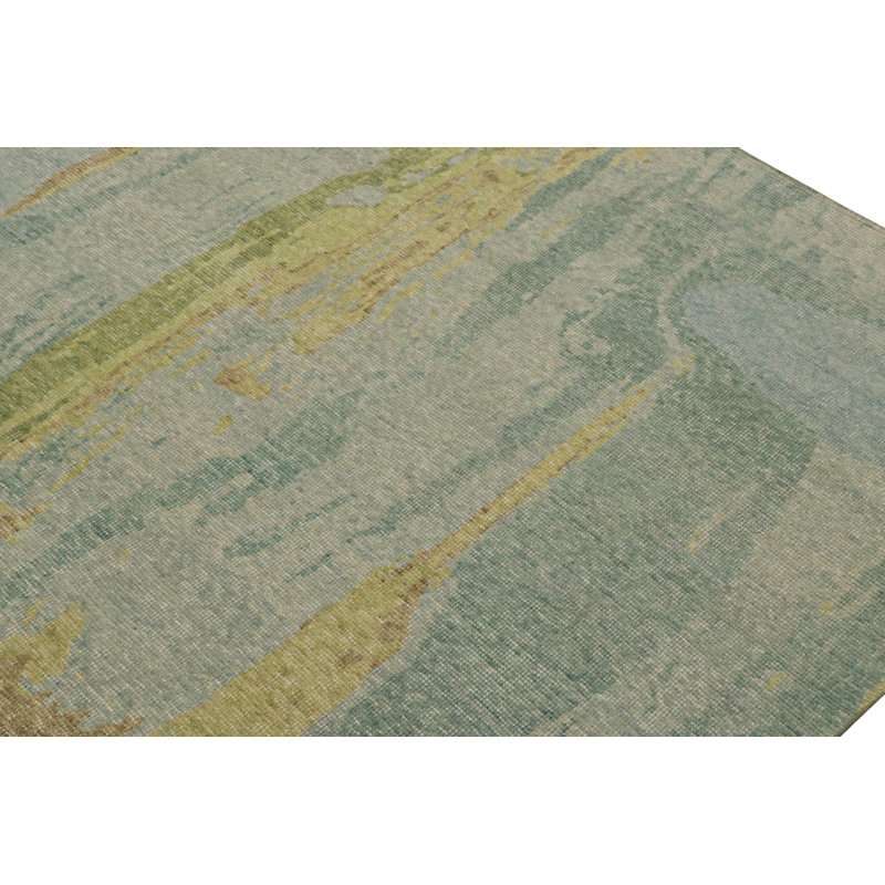 Distressed Homage Hand Knotted Wool Animal Print Area Rug, Rectangle 15' x 24'
