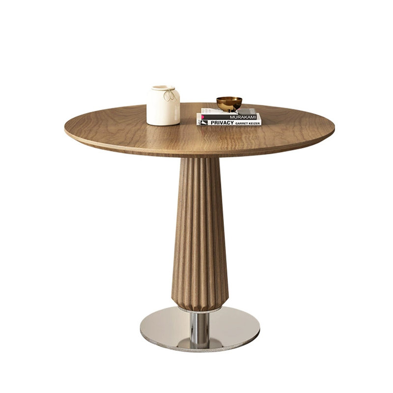 Walnut Round Solid Wood Dining table, Walnut
