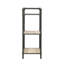 3 tablettes de rangement en chêne antique et gris sable Tablettes en métal. Pratique pour la maison. 26 po x 36 po 14 po. Tablette de 24 lb de couleur. Fabrication. Conservez vos articles. P 14 po