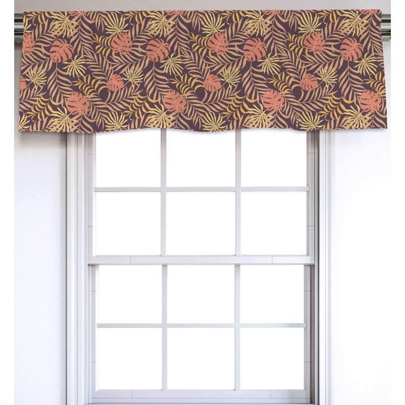 Sateen Floral Ruffled Window Valance