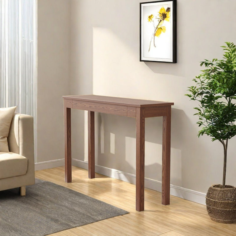 Console Minimalist Creative, H 31,5 po x l 31,5 po x P 13,78 po, Brun