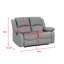 Aesir 3 Seater Faux Leather Reclining Sofa-1837328459-1837328458