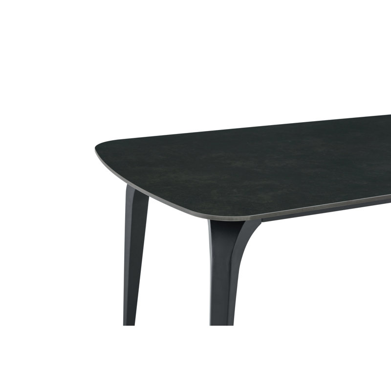 Tables de salle à manger modernes peu encombrantes, pierre frittée durable et conception en métal pour la cuisine