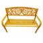  50" Outdoor Metal Garden Bench with Butterfly Backrest Design-1259985104