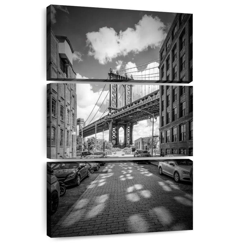 Lilie Manhattan Bridge Monochrome, 74" H x 48" W