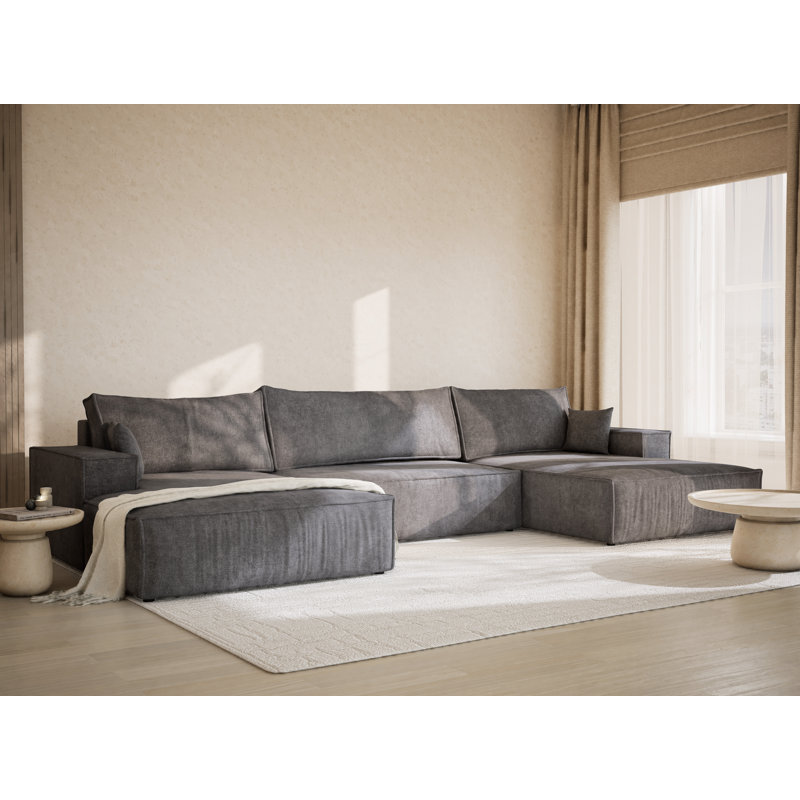 6 Seater Reclining Corner Sofa , Grey