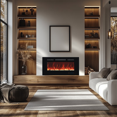 Gidney Black Electric Fireplace