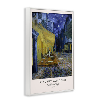 «Classic Cafe Terrace At Night», estampe numérique, design par Vintage Hustle