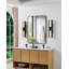 Luminaire pour meuble-lavabo à DEL 5ccT avec abat-jour en verre opale blanc texturé 2 lumières à DEL 5cc Weimar-1245966564-1253392915