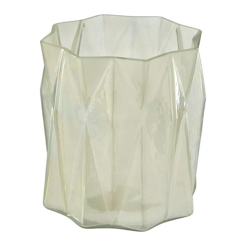 16cm Glass Tabletop Tealight Holder, 16cm H x 15cm W x 15cm D