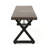 Outdoor Aluminum Dining Bench With Steel Frame, Brown / Black-2116971189