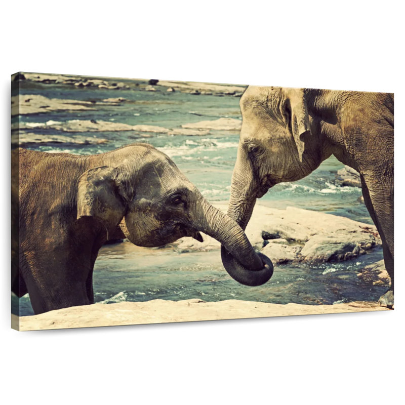 Brampt Asian Elephants, 20" H x 30" W
