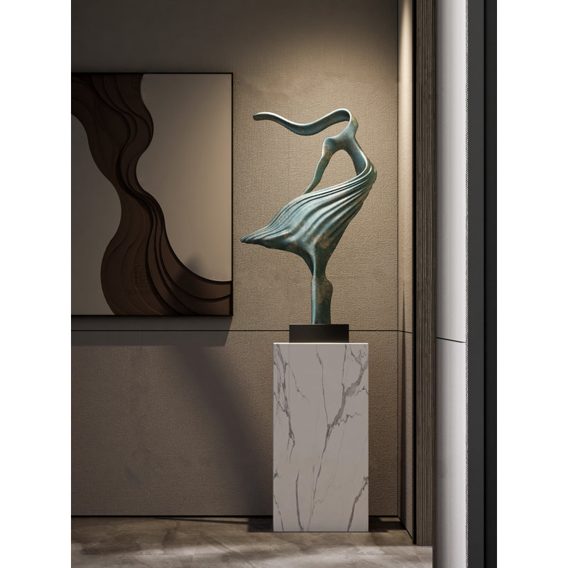 Figurine créative abstraite danseuse en résine, Bronze
