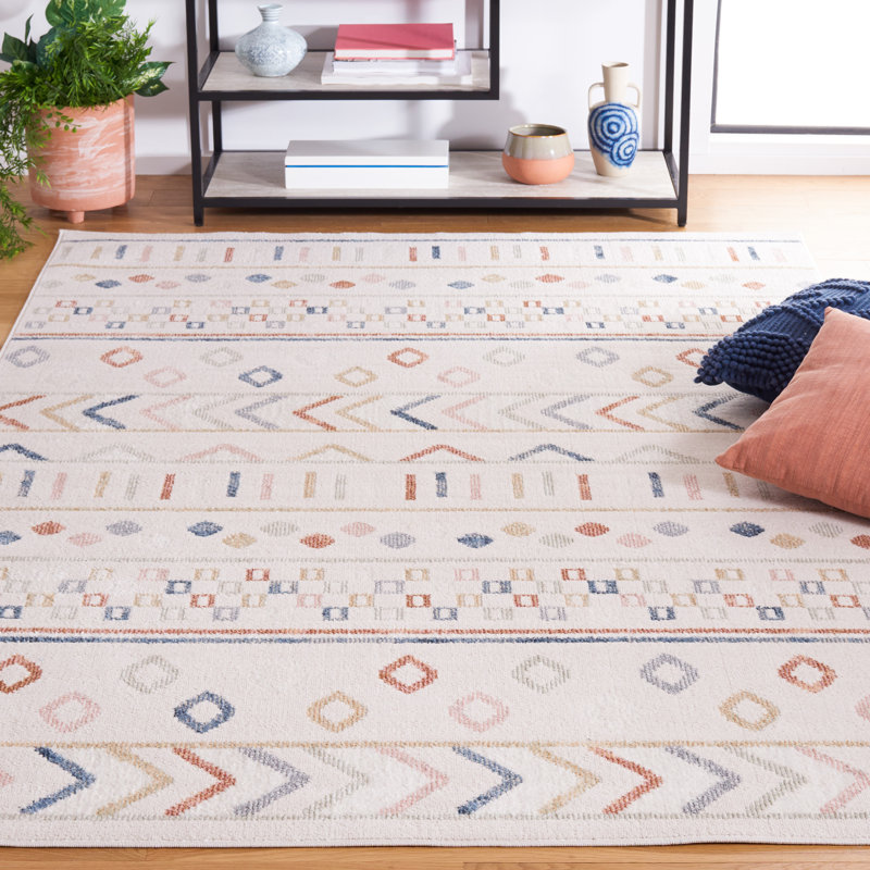 Tapis lavable Artavious 226 en beige / multicolore, Rectangle 5 pi 3 po x 7 pi 6 po