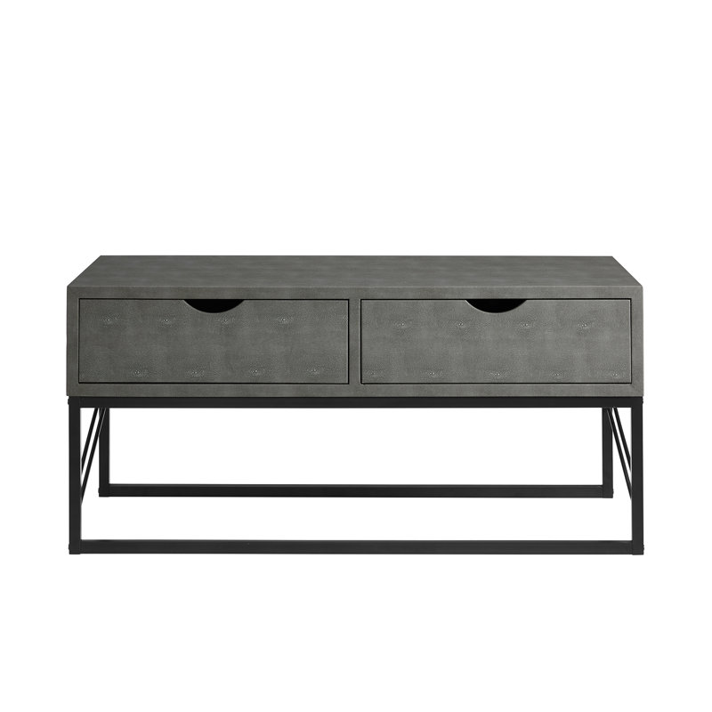 Sled Coffee Table with Storage, Grey