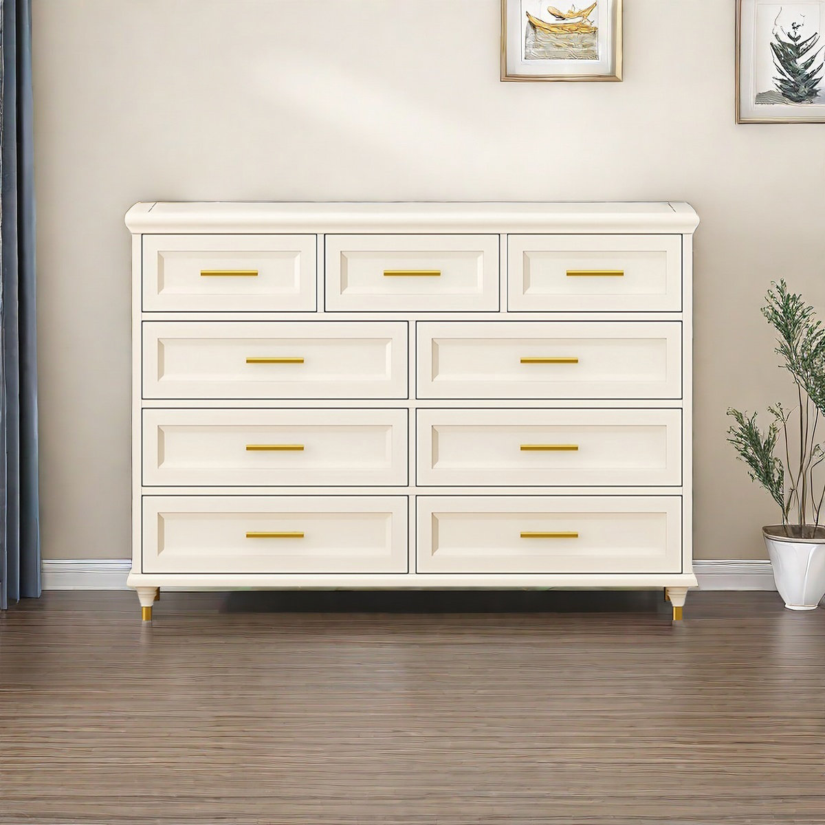 Image showcasing Licalilo Modern Minimalist Bedroom Drawer Storage Cabinet | Wayfair