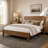 Solid Wood Platform Bed with No-Tool Quick Assembly