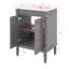 Armoire de rangement de salle de bain moderne à 2 niveaux avec grandes tablettes de rangement-71087789