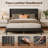 Modern Minimalist Bed Frame with Upholstered Vertical Channel Tufted Wingback Headboard-1525974202-1525888520