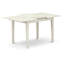 Ensemble de salle à manger 3 pièces pour petits espaces comprenant une table rectangulaire avec rallonge papillon et 2 chaises, 81 x 137 cm, blanc lin-9051290-93767538-93767542
