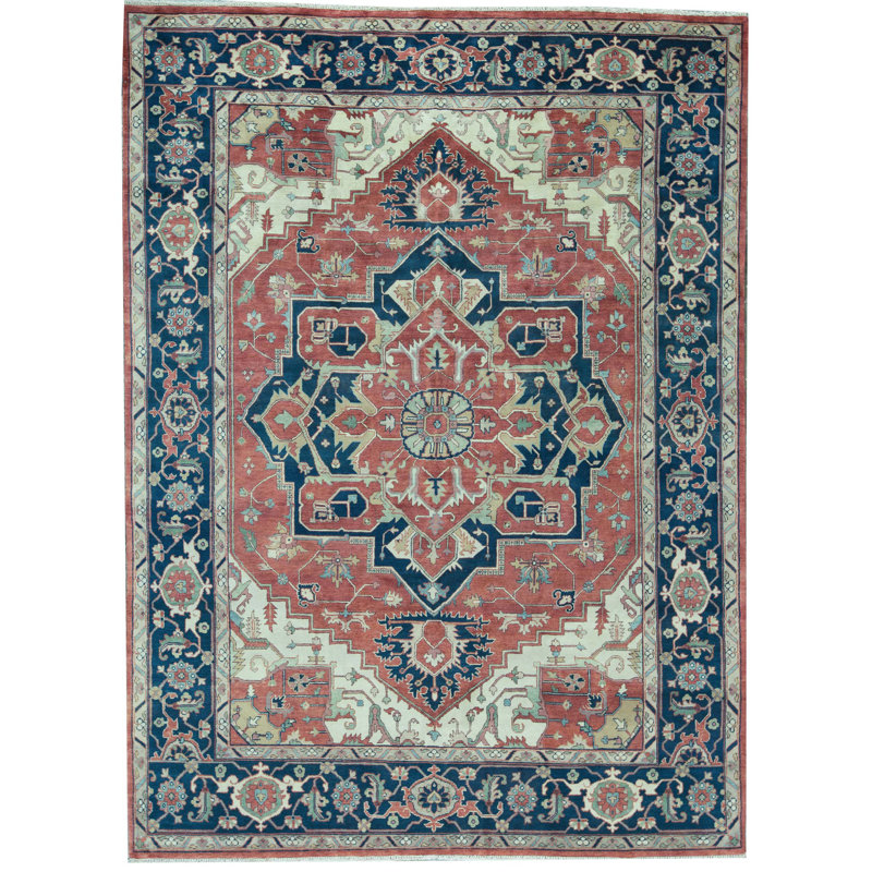 Heriz Wool Oriental Area Rug, Rectangle 8' x 10'