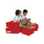 Fauteuil à billes de jardin imperméable Original avec tissu 100% polyester, rouge | 39,4 po x 15,7 po x 19,7 po | Comprend 2 coussins (15,7 po x 13,8 po x 7,9 po) | Capacité de poids maximale: 440 lb, système de fermeture à glissière double dissimulé, perles de polystyrène écologiques-237848415