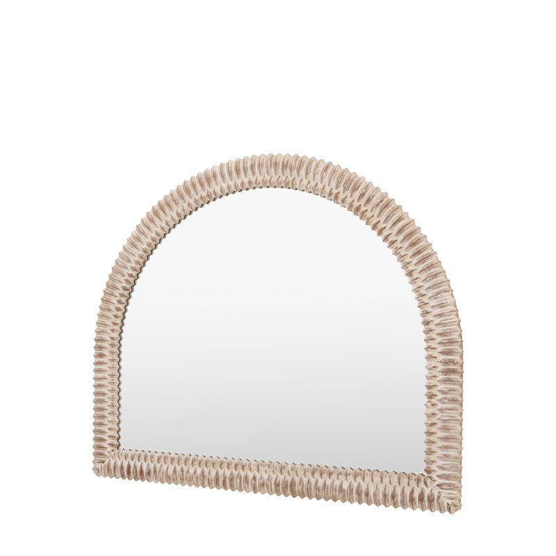 Janette Wall Overmantel Mirror, 100 cm H x 120 cm W, White Wash