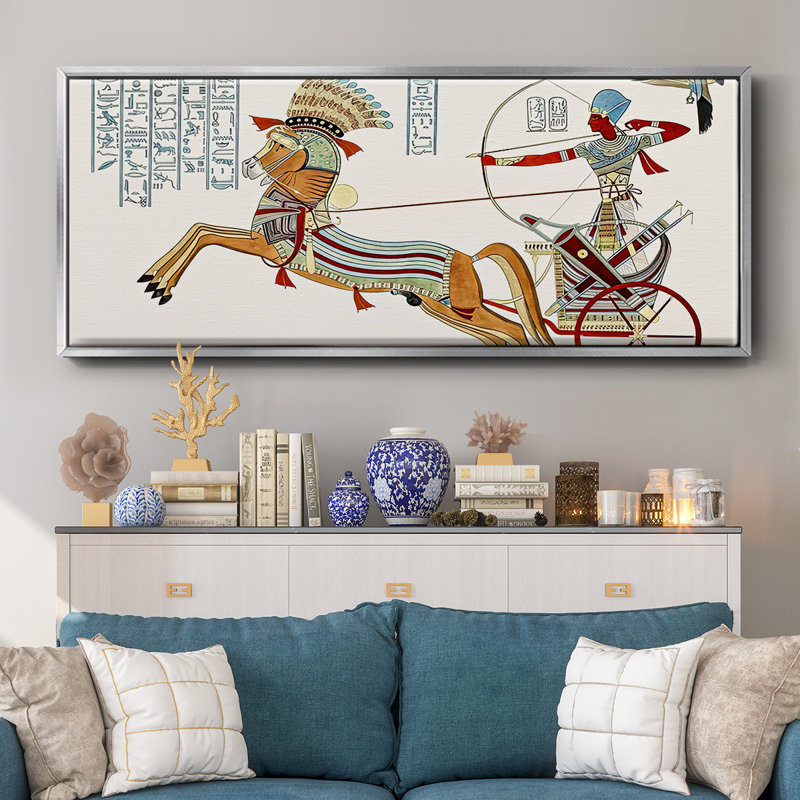 Egyptian Chariots I- Framed Canvas