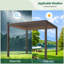 Metal Louvred Pergola with Solar Lights-104879266